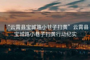 “云霄縣寶城路小巷子掃黃”云霄縣寶城路小巷子掃黃行動(dòng)紀(jì)實(shí)