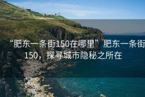 “肥東一條街150在哪里”肥東一條街150，探尋城市隱秘之所在