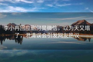 李小冉回應刪何炅微信，以為天又塌了，澄清誤會引發(fā)網(wǎng)友熱議