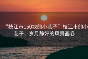 “枝江市150塊的小巷子”枝江市的小巷子，歲月靜好的風(fēng)景畫卷