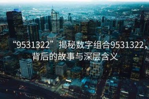 “9531322”揭秘?cái)?shù)字組合9531322，背后的故事與深層含義