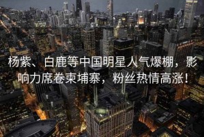 楊紫、白鹿等中國明星人氣爆棚，影響力席卷柬埔寨，粉絲熱情高漲！