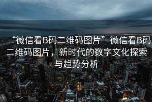 “微信看B碼二維碼圖片”微信看B碼二維碼圖片，新時(shí)代的數(shù)字文化探索與趨勢分析
