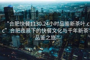 “合肥快餐1130.24小時品鑒新茶葉.cc”合肥夜景下的快餐文化與千年新茶品鑒之旅