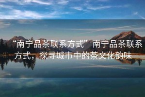 “南寧品茶聯(lián)系方式”南寧品茶聯(lián)系方式，探尋城市中的茶文化韻味