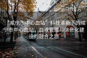 “咸寧市中心血站”科技革新下的咸寧市中心血站，血液管理與信息化建設的融合之旅