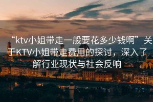 “ktv小姐帶走一般要花多少錢啊”關(guān)于KTV小姐帶走費用的探討，深入了解行業(yè)現(xiàn)狀與社會反響