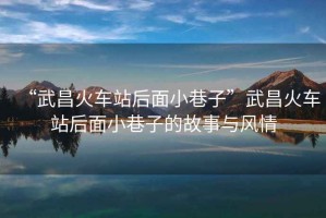“武昌火車(chē)站后面小巷子”武昌火車(chē)站后面小巷子的故事與風(fēng)情