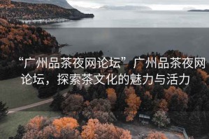 “廣州品茶夜網(wǎng)論壇”廣州品茶夜網(wǎng)論壇，探索茶文化的魅力與活力