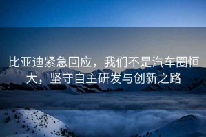 比亞迪緊急回應(yīng)，我們不是汽車圈恒大，堅守自主研發(fā)與創(chuàng)新之路