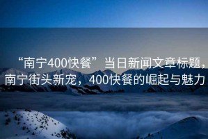 “南寧400快餐”當(dāng)日新聞文章標(biāo)題，南寧街頭新寵，400快餐的崛起與魅力