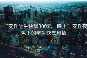 “安丘學(xué)生快餐300元一晚上”安丘夜色下的學(xué)生快餐風(fēng)情
