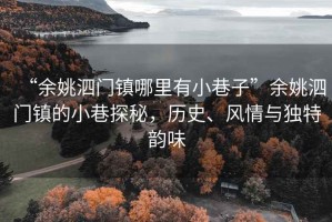 “余姚泗門鎮(zhèn)哪里有小巷子”余姚泗門鎮(zhèn)的小巷探秘，歷史、風(fēng)情與獨(dú)特韻味