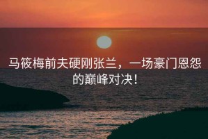 馬筱梅前夫硬剛張?zhí)m，一場(chǎng)豪門恩怨的巔峰對(duì)決！