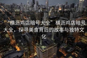 “橫瀝雞店暗號(hào)大全”橫瀝雞店暗號(hào)大全，探尋美食背后的故事與獨(dú)特文化