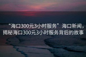“海口300元3小時(shí)服務(wù)”?？谛侣?，揭秘海口300元3小時(shí)服務(wù)背后的故事