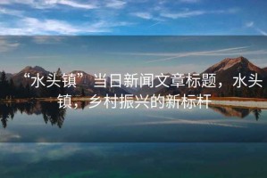 “水頭鎮(zhèn)”當(dāng)日新聞文章標(biāo)題，水頭鎮(zhèn)，鄉(xiāng)村振興的新標(biāo)桿
