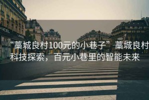 “藁城良村100元的小巷子”藁城良村科技探索，百元小巷里的智能未來