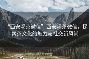 “西安喝茶微信”西安喝茶微信，探索茶文化的魅力與社交新風(fēng)尚