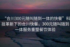 “合川300元隨叫隨到一體的快餐”科技革新下的合川快餐，300元隨叫隨到一體服務(wù)重塑餐飲體驗(yàn)