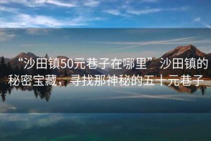“沙田鎮(zhèn)50元巷子在哪里”沙田鎮(zhèn)的秘密寶藏，尋找那神秘的五十元巷子