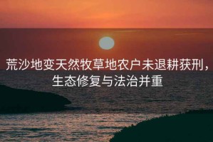 荒沙地變天然牧草地農(nóng)戶未退耕獲刑，生態(tài)修復(fù)與法治并重