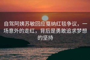 自駕阿姨蘇敏回應(yīng)戛納紅毯爭議，一場意外的走紅，背后是勇敢追求夢想的堅持