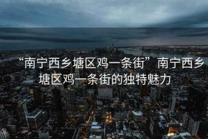 “南寧西鄉(xiāng)塘區(qū)雞一條街”南寧西鄉(xiāng)塘區(qū)雞一條街的獨特魅力