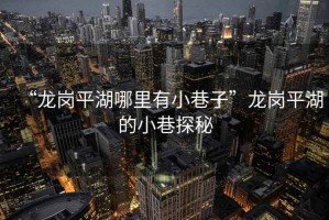 “龍崗平湖哪里有小巷子”龍崗平湖的小巷探秘