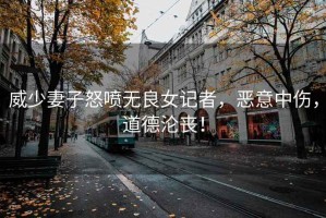 威少妻子怒噴無良女記者，惡意中傷，道德淪喪！