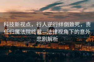 科技新視點，行人逆行絆倒致死，責(zé)任歸屬法院終裁—法律視角下的意外悲劇解析