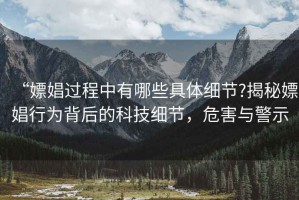 “嫖娼過程中有哪些具體細節(jié)?揭秘嫖娼行為背后的科技細節(jié)，危害與警示