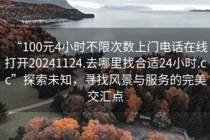 “100元4小時(shí)不限次數(shù)上門電話在線打開20241124.去哪里找合適24小時(shí).cc”探索未知，尋找風(fēng)景與服務(wù)的完美交匯點(diǎn)