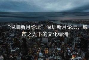 “深圳新月論壇”深圳新月論壇，城市之光下的文化綠洲