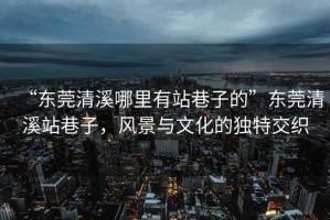 “東莞清溪哪里有站巷子的”東莞清溪站巷子，風景與文化的獨特交織