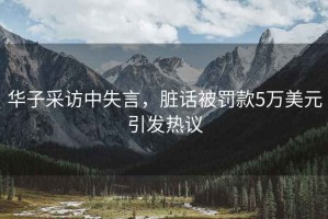華子采訪中失言，臟話被罰款5萬美元引發(fā)熱議