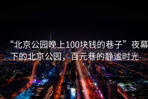 “北京公園晚上100塊錢的巷子”夜幕下的北京公園，百元巷的靜謐時(shí)光