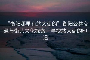 “衡陽(yáng)哪里有站大街的”衡陽(yáng)公共交通與街頭文化探索，尋找站大街的印記