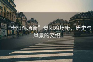 “貴陽雞場街”貴陽雞場街，歷史與風(fēng)景的交織