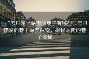 “忠縣晚上站街的巷子有哪些”忠縣夜晚的巷子深度探索，揭秘站街的巷子奧秘
