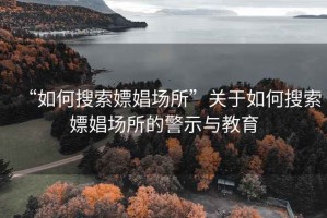 “如何搜索嫖娼場(chǎng)所”關(guān)于如何搜索嫖娼場(chǎng)所的警示與教育