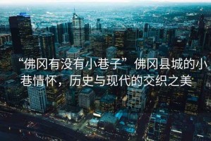 “佛岡有沒(méi)有小巷子”佛岡縣城的小巷情懷，歷史與現(xiàn)代的交織之美