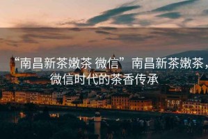 “南昌新茶嫩茶 微信”南昌新茶嫩茶，微信時代的茶香傳承