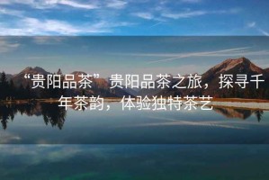 “貴陽品茶”貴陽品茶之旅，探尋千年茶韻，體驗獨特茶藝