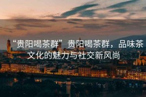 “貴陽喝茶群”貴陽喝茶群，品味茶文化的魅力與社交新風(fēng)尚