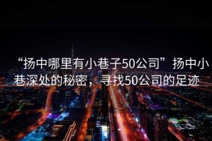 “揚中哪里有小巷子50公司”揚中小巷深處的秘密，尋找50公司的足跡