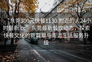 “東莞300元快餐1130.附近的人24小時最新.cc”東莞最新餐飲動態(tài)，探索快餐文化的新篇章與周邊生活服務升級