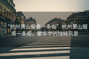 “杭州蕭山服務(wù)一條街”杭州蕭山服務(wù)一條街，繁華中的獨(dú)特風(fēng)景