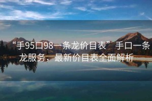 “手95口98一條龍價(jià)目表”手口一條龍服務(wù)，最新價(jià)目表全面解析