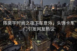 陳昊宇時尚之夜下車意外，頭飾卡車門引發(fā)網友熱議